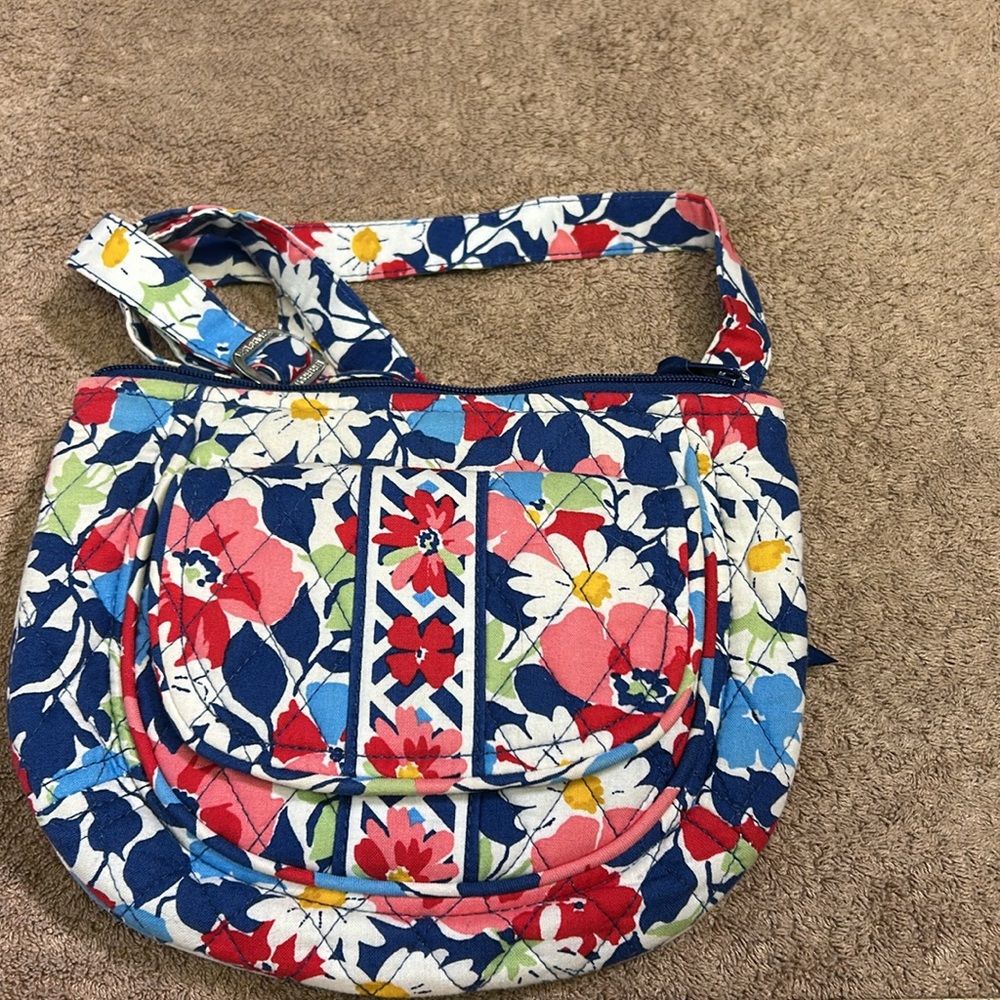 Vera Bradley crossbody bag- blue paisley - Picture 6 of 9